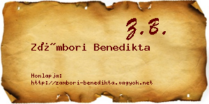 Zámbori Benedikta névjegykártya